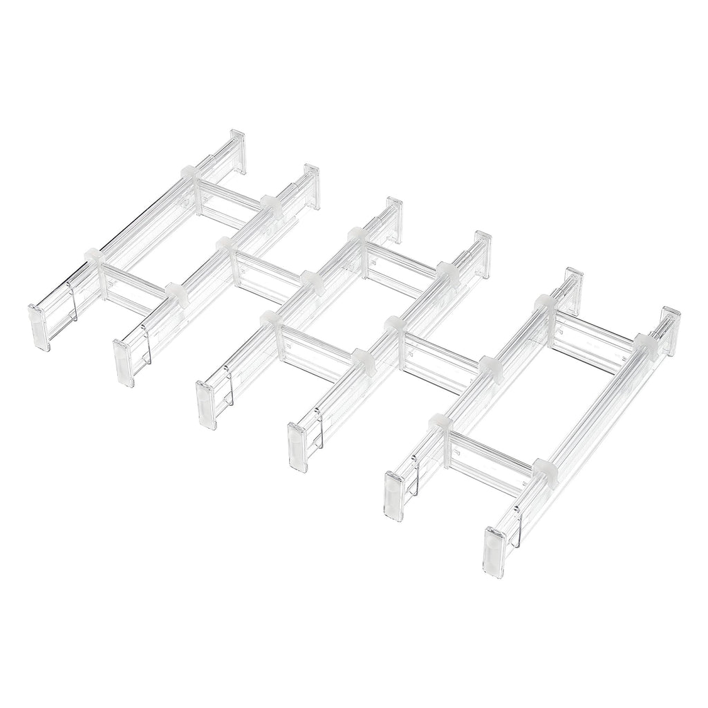 Vtopmart 8 Pack 6" Tall Upgrade Drawer Dividers for Big and Deep Drawer, 12.8"-22.3" Adjustable Expandable Dresser Drawer Organizer, Clear Plastic Separators for Dresser, Baby Supplies, Kitchenware