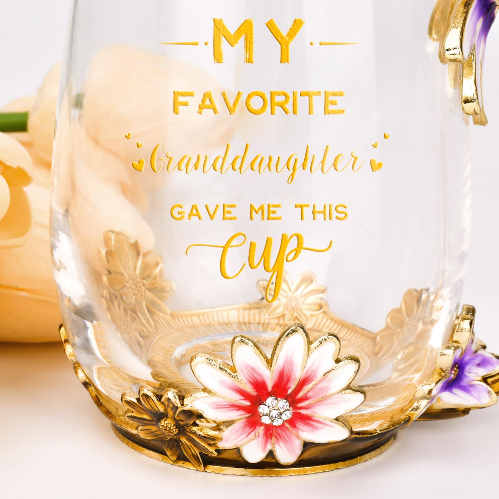 OEAGO Gifts for Mom Women Mothers Day Valentines Day Gifts Glass Coffee Enamels Mug Best Birthday Valentine's for Her Girlfriend Wife from Daughter Son Tea Cup Christmas Stocking Stuffers