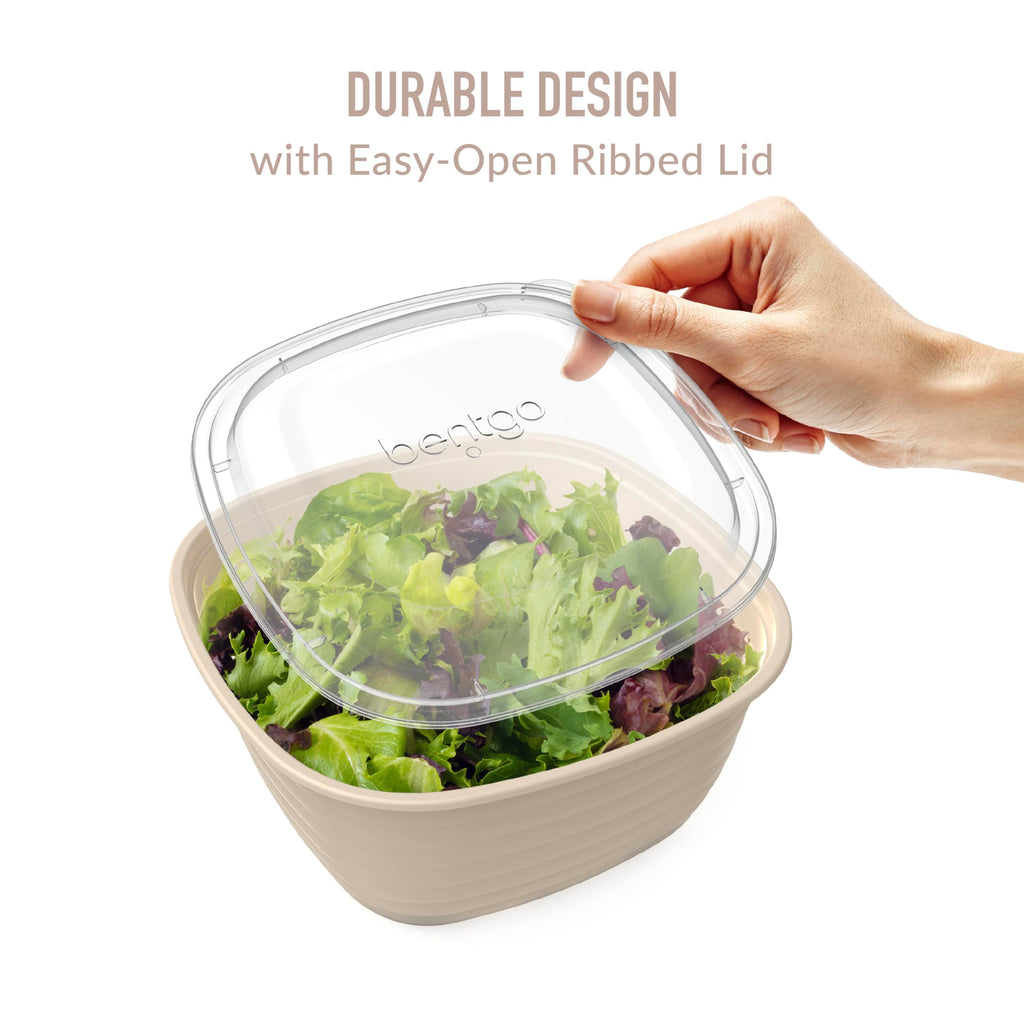 Bentgo Prep - 1-Compartment Bowls with Custom Fit Lids - Reusable, Microwaveable, Durable, PFAS & BPA-Free, Freezer and Dishwasher Safe Meal Prep Food Storage - 10 Bowls & 10 Lids (Graphite)