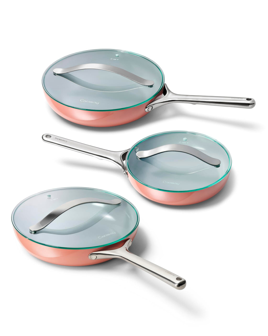 Caraway Nonstick Ceramic Frying Pan With Glass Lid (2.7 qt, 10.5") - Non Toxic, PTFE & PFOA Free - Oven Safe & Compatible with All Stovetops (Gas, Electric & Induction) - Cream