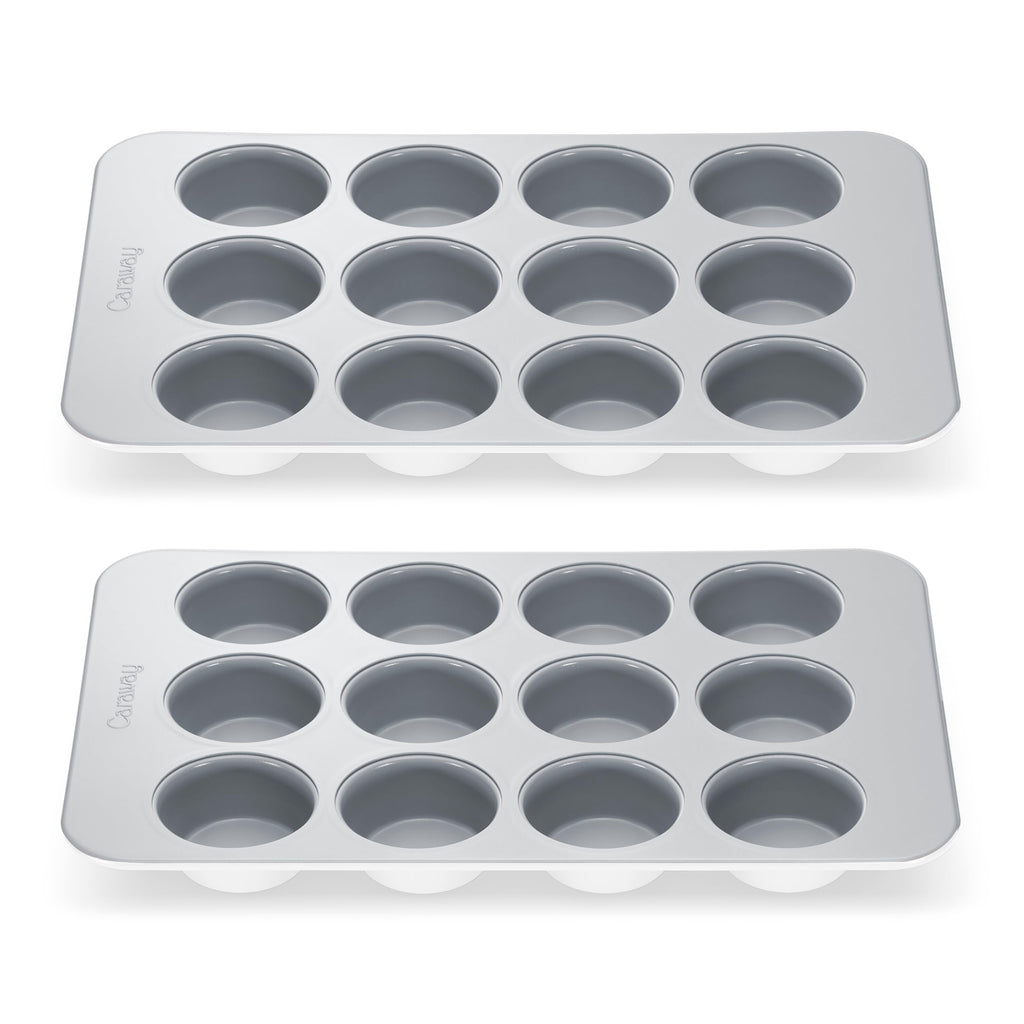 Caraway Non-Stick Ceramic 12-Cup Muffin Pan - Naturally Slick Ceramic Coating - Non-Toxic, PTFE & PFOA Free - Perfect for Cupcakes, Muffins, and More - Cream