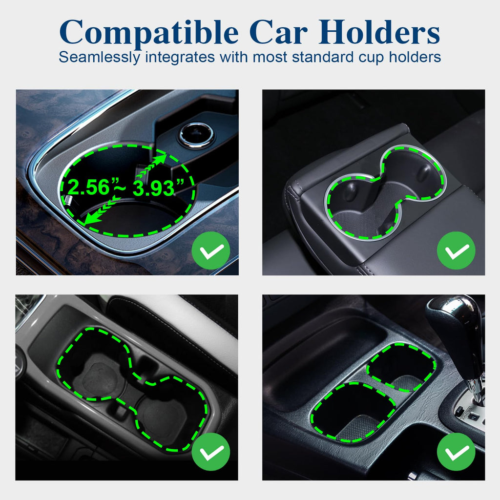 Car Cup Holder Expander, Cup Holder Extender Adapter with Expandable Arm and Adjustable Base, Compatible with Yeti Ramblers 14-64oz, Hydro Flasks 18-64oz Most Coffee Mugs Bottles & Cups