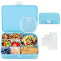 Snack Box Container for Kids Adults Reusable Snackle Box with Adjustable Dividers Airtight Snack Organizer with Compartents Toddler Bento Lunch Box Leak Proof for Office,School,Travel,Outdoor