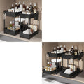 Bathroom Organizers and Storage, Under Sink Organizers and Storage Black, 2 Pack Cabinet Organizer Black