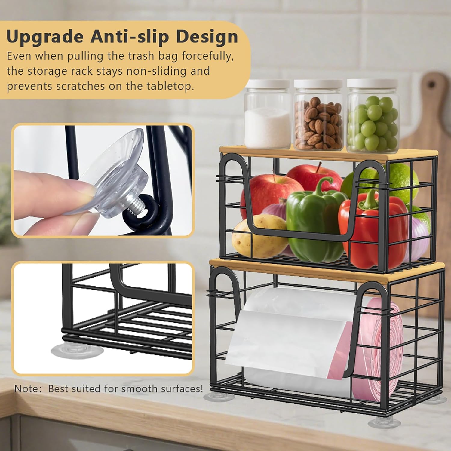 Homecor Silverware Organizer + Extra Large Trash Bag Holder