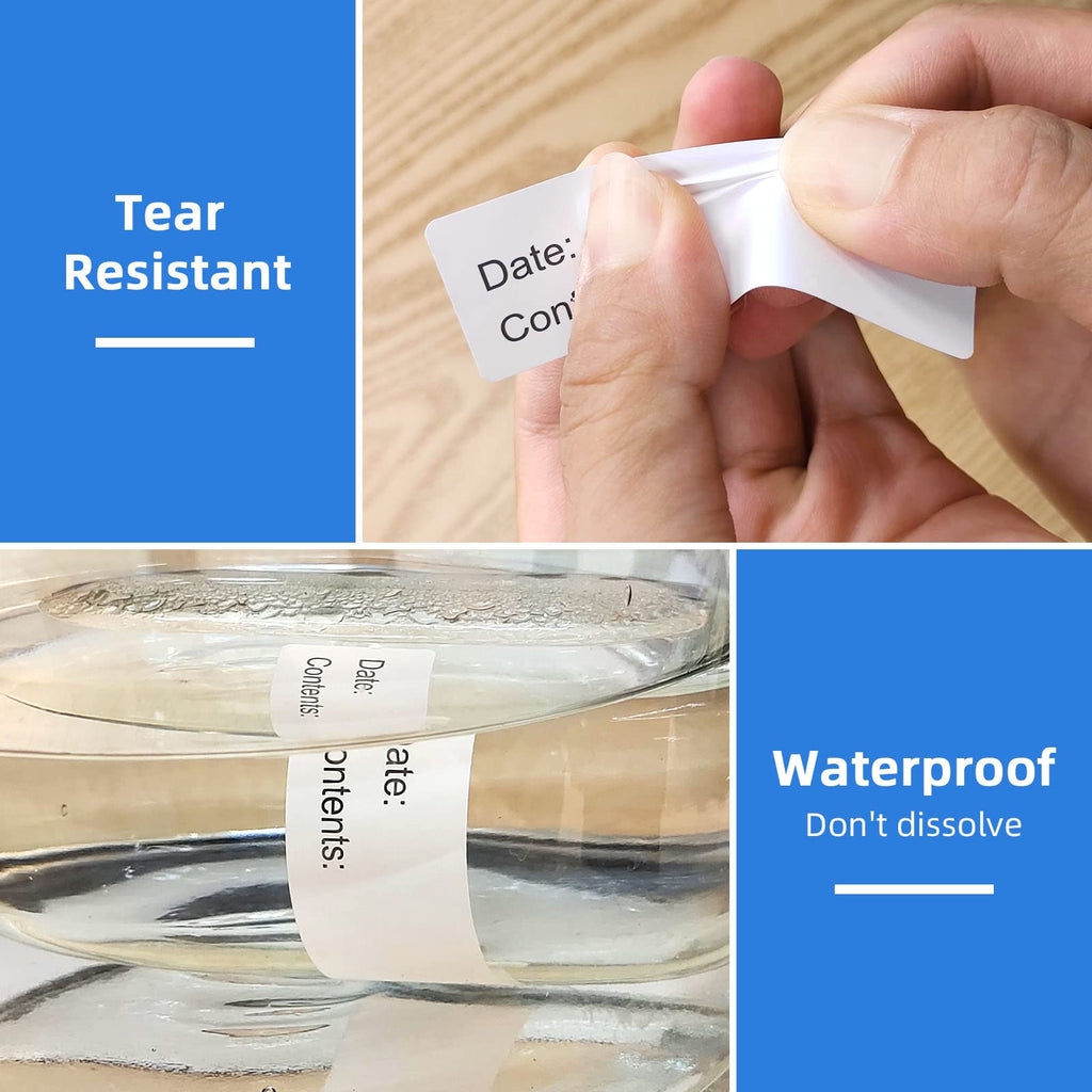 500 Pcs 1" x 3" Freezer Refrigerator Food Labels, Removable Adhesive, Water Oil Resistant, No Residue Food Storage Containers Labels Perfect for Monitoring Your Food in Kitchen