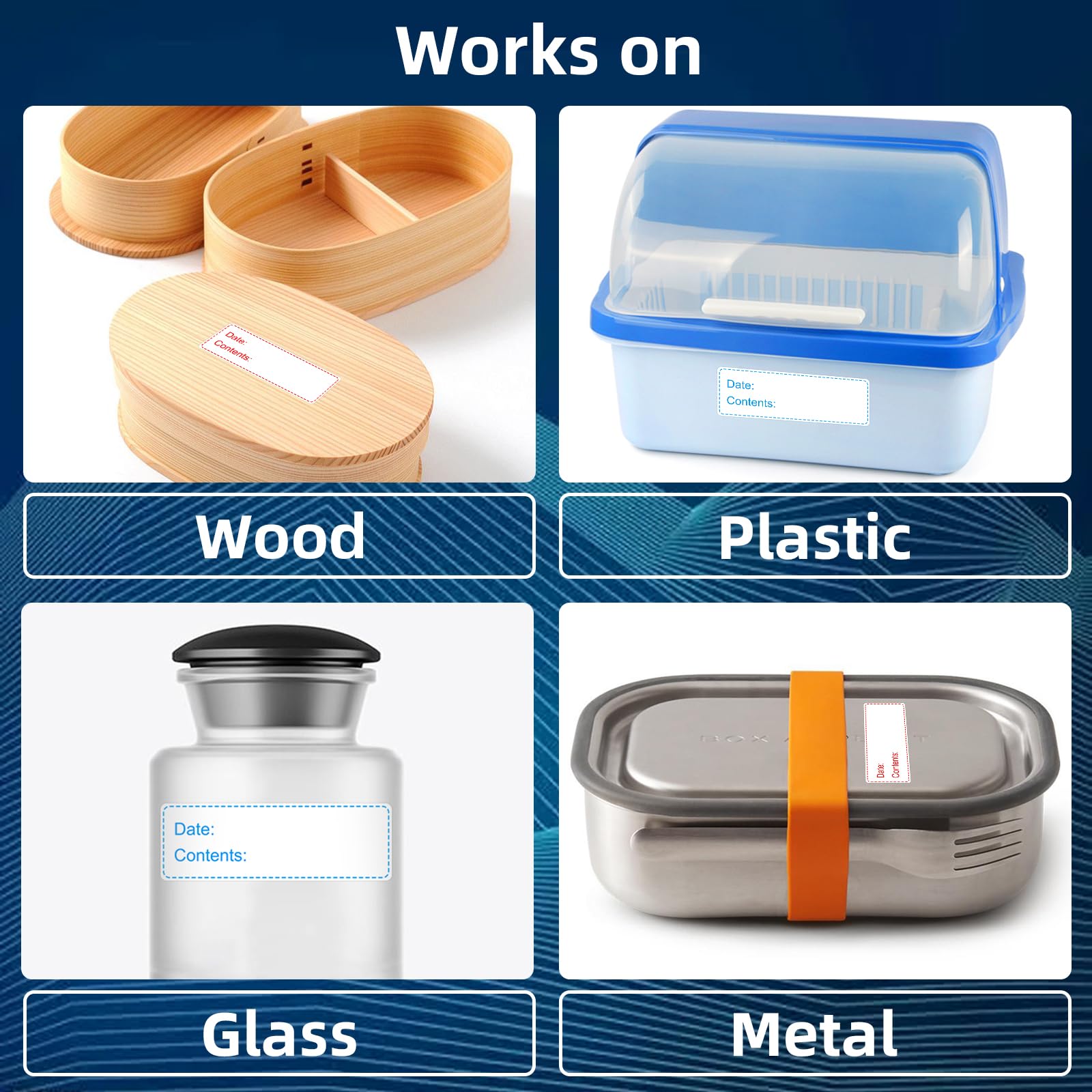 500 Pcs 1" x 3" Freezer Refrigerator Food Labels, Removable Adhesive, Water Oil Resistant, No Residue Food Storage Containers Labels Perfect for Monitoring Your Food in Kitchen