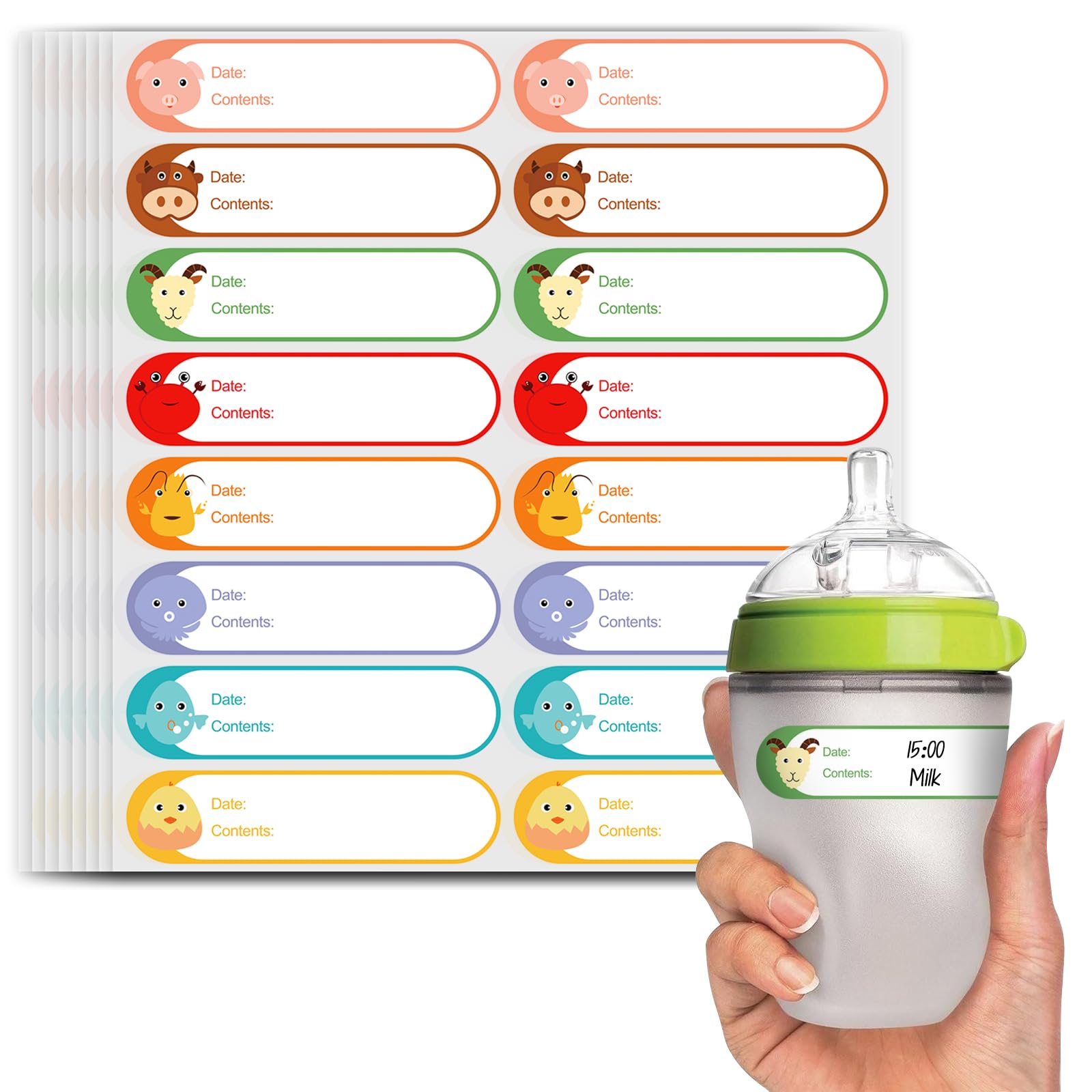 500 Pcs 1" x 3" Freezer Refrigerator Food Labels, Removable Adhesive, Water Oil Resistant, No Residue Food Storage Containers Labels Perfect for Monitoring Your Food in Kitchen