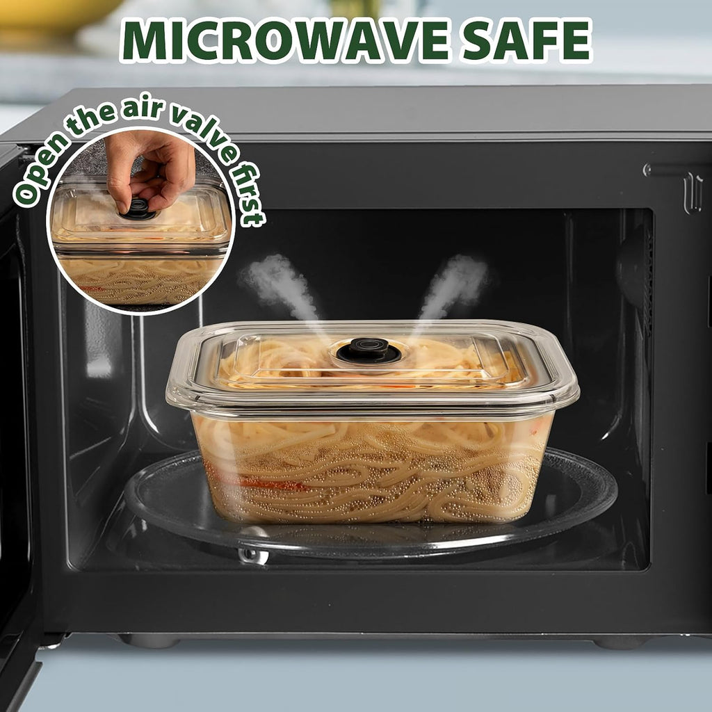 5 PCS Food Storage Containers with lids, 32 OZ Crysta-Clear Kitchen Food Containers for Pantry & Kitchen Storage and Organization, Airtight BPA-Free Microwave Dishwasher Safe Meal Prep Containers