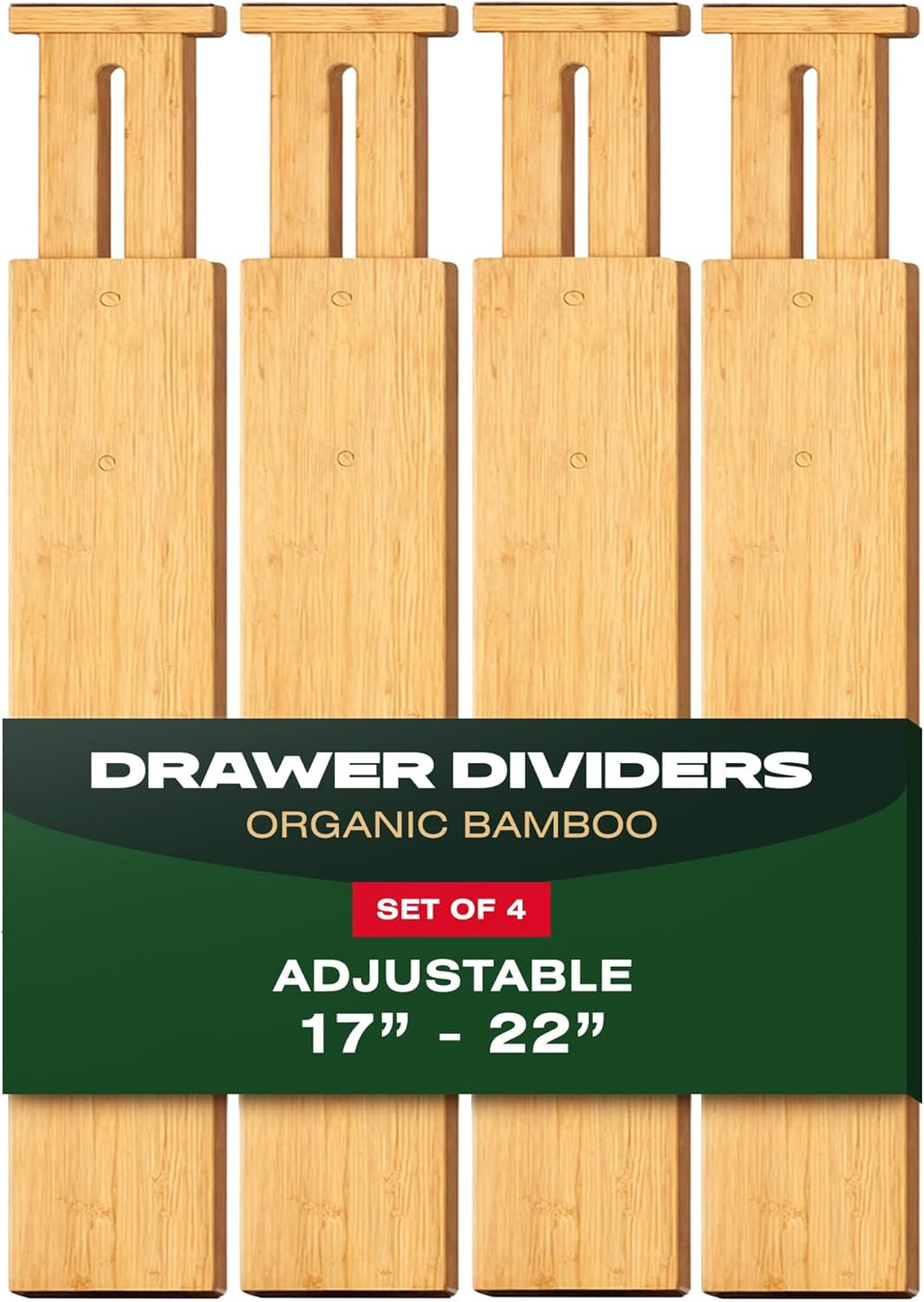 ROYAL CRAFT WOOD Adjustable Bamboo Drawer Dividers