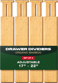 ROYAL CRAFT WOOD Adjustable Bamboo Drawer Dividers