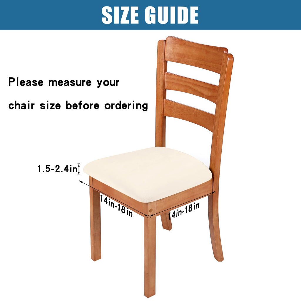 Smiry Velvet Seat Covers for Dining Room Chair Set of 4, Stretch Fit Removable Washable Chair Seat Cushion Protector Slipcovers with Ties, Black