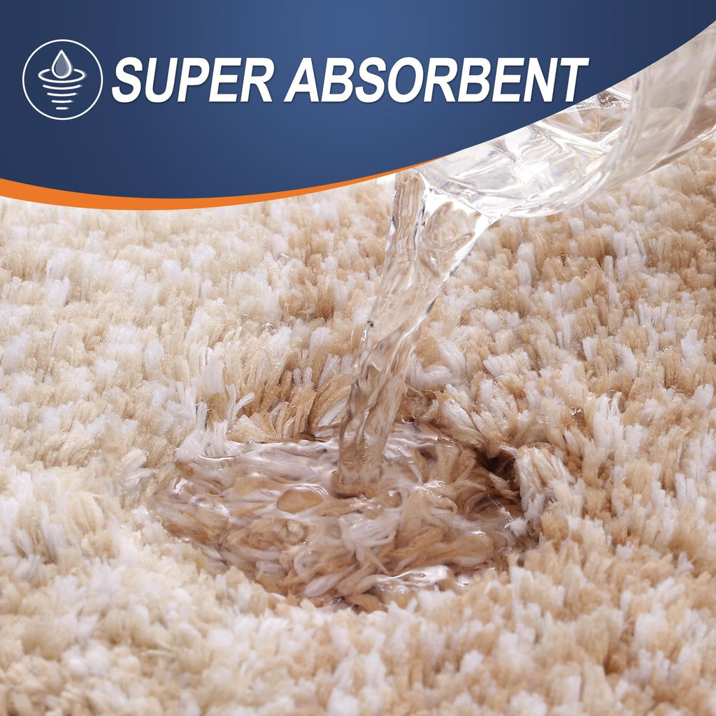 OLANLY Bathroom Rugs Sets 3 Piece, Soft Microfiber Absorbent Bath Mat, U-Shaped Contour Toilet Mat and Toilet Lid Cover, Quick Dry, Machine Washable, Toilet Cover and Rug Set for Bathroom, Grey