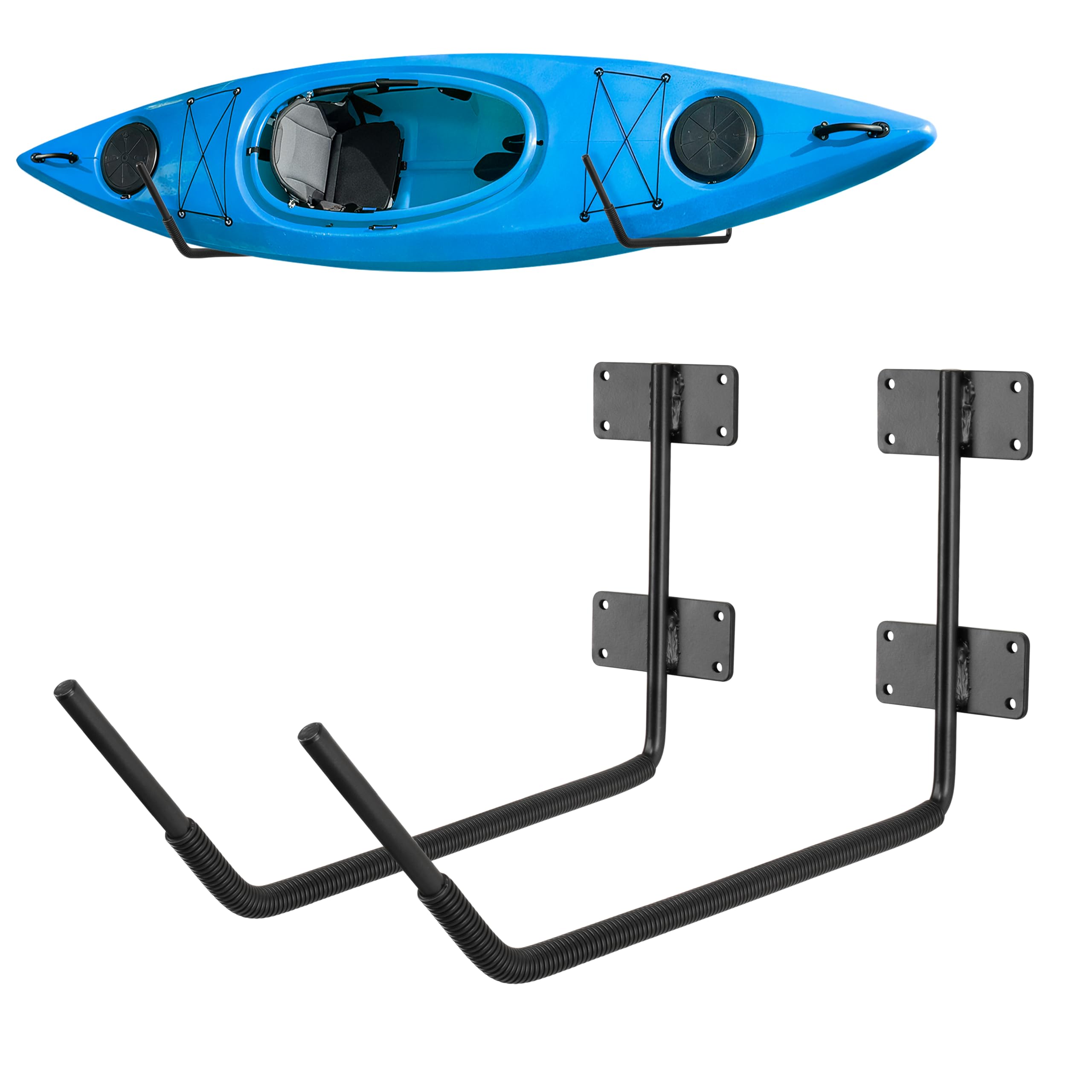 RedCall Kayak Storage Rack,Heavy Duty Kayak Wall Mount Hooks for Garage Utility Storage Hangers, 100LB Garage Hooks for Canoes, Snowboard, Surfboard, Skiis, Paddle Boards, Ladders, Bikes