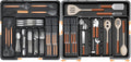 Homecor Silverware Organizer + Utensil Drawer Organizer for Kitchen Black