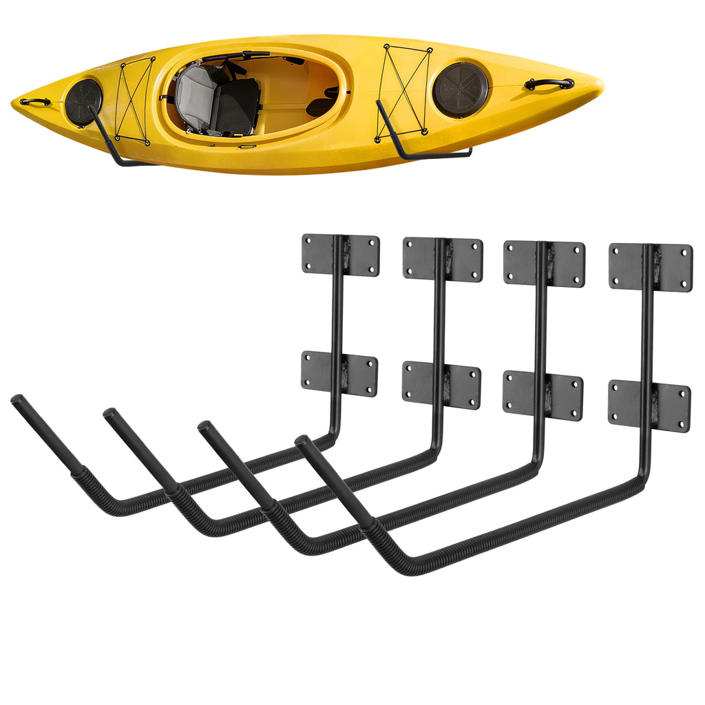 RedCall Kayak Storage Rack,Heavy Duty Kayak Wall Mount Hooks for Garage Utility Storage Hangers, 100LB Garage Hooks for Canoes, Snowboard, Surfboard, Skiis, Paddle Boards, Ladders, Bikes