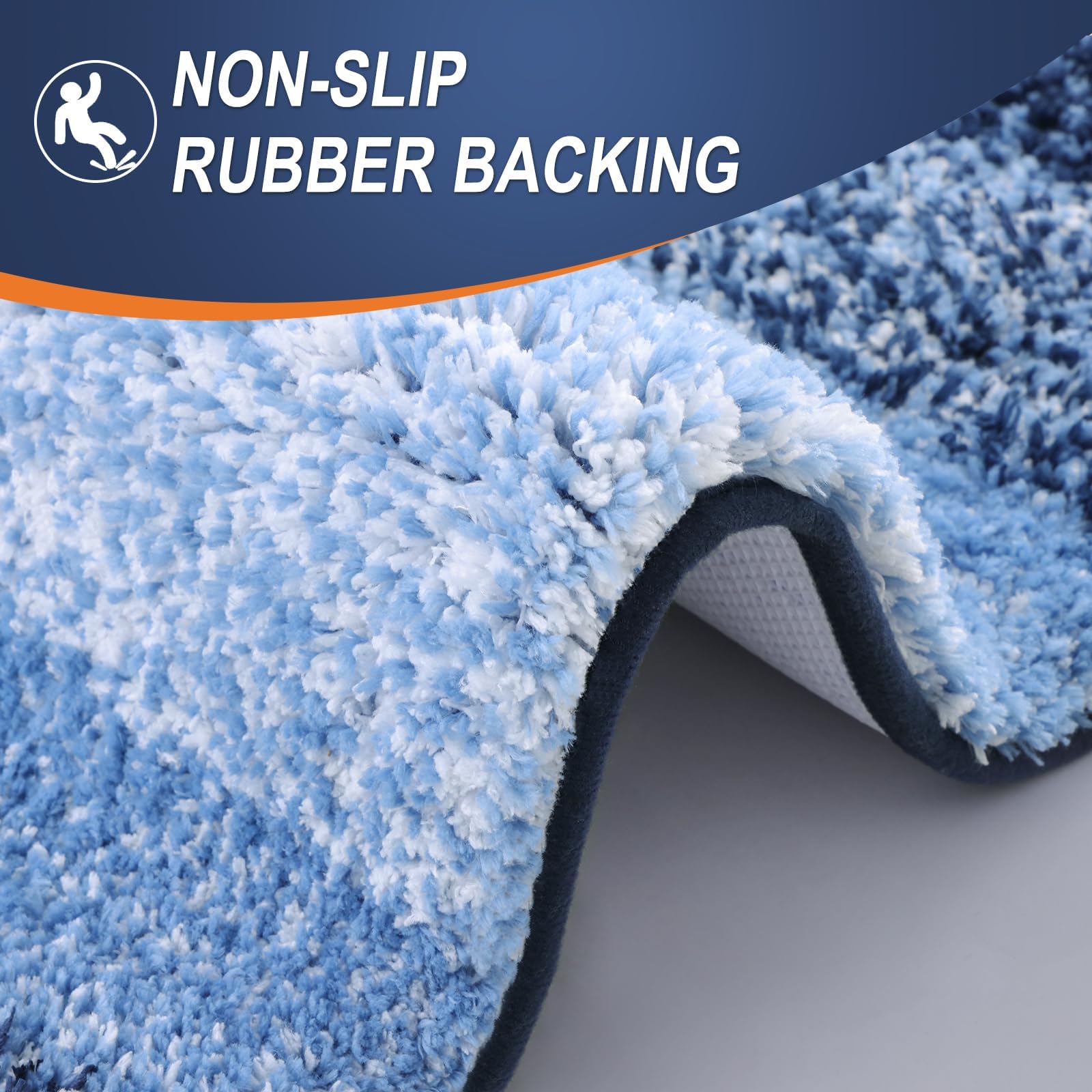 OLANLY 30-inch Round Bathroom Rugs, Extra Soft and Absorbent Microfiber Bath Rugs, Quick Dry Machine Washable Bath Mats for Bathroom Floor, Tub and Shower, Home Decor Accessories, Grey