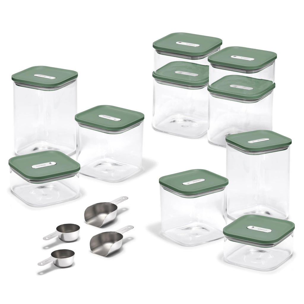 Caraway 13-Piece Glass Airtight Food Storage Containers with Lids – Non-Toxic, BPA-Free Kitchen Storage Containers – Stackable, Space-Saving Airtight Containers for Dry Goods and More - Navy