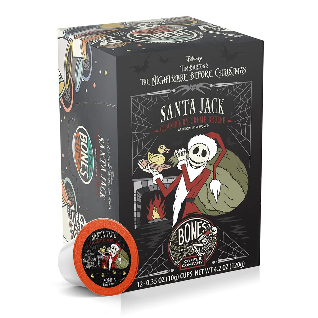 Bones Coffee Company Flavored Coffee Bones Cups Highland Grog Butterscotch Caramel | 12ct Single-Serve Coffee Pods Compatible with Keurig 1.0 & 2.0 Keurig Coffee Maker