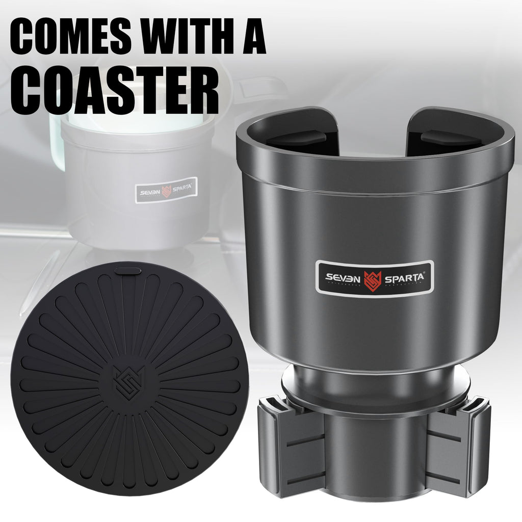 Upgraded Car Cup Holder Expander Adapter with Offset Adjustable Base, Compatible with Yeti 14/24/36/46oz Ramblers, Hydro Flasks 32/40oz, Other Large Bottles Mugs in 3.5"-4.0", 1 Pack