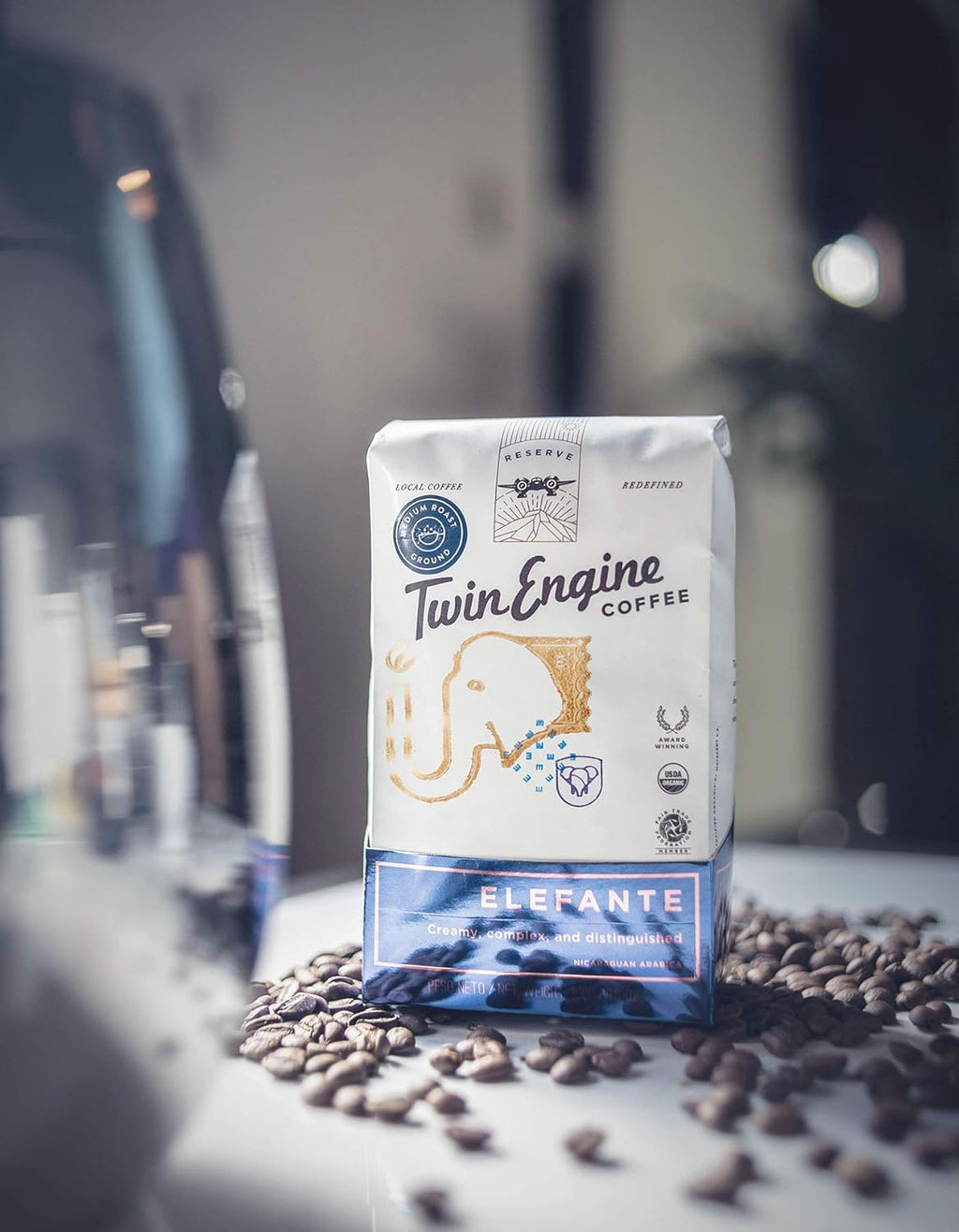 Twin Engine Coffee, ELEFANTE RESERVE Limited Edition, Whole Bean, Nicaragua's Coffee, 300g 10.6oz.
