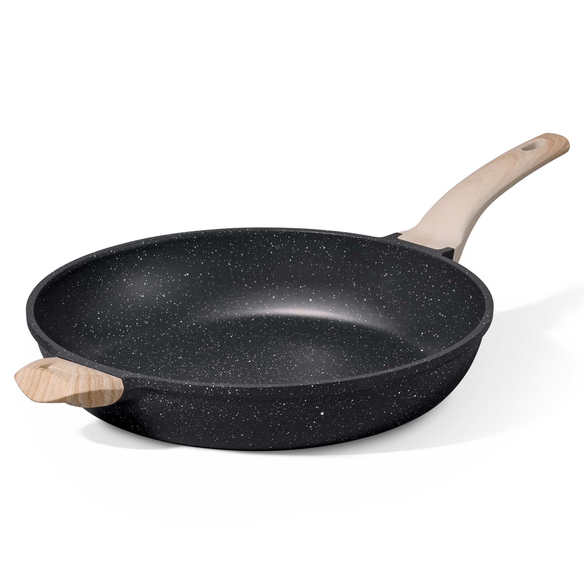 CAROTE Nonstick Frying Pan Skillet,Non Stick Granite Fry Pan Egg Pan Omelet Pans, Stone Cookware Chef's Pan, PFOA Free,Induction Compatible(Classic Granite, 8-Inch)