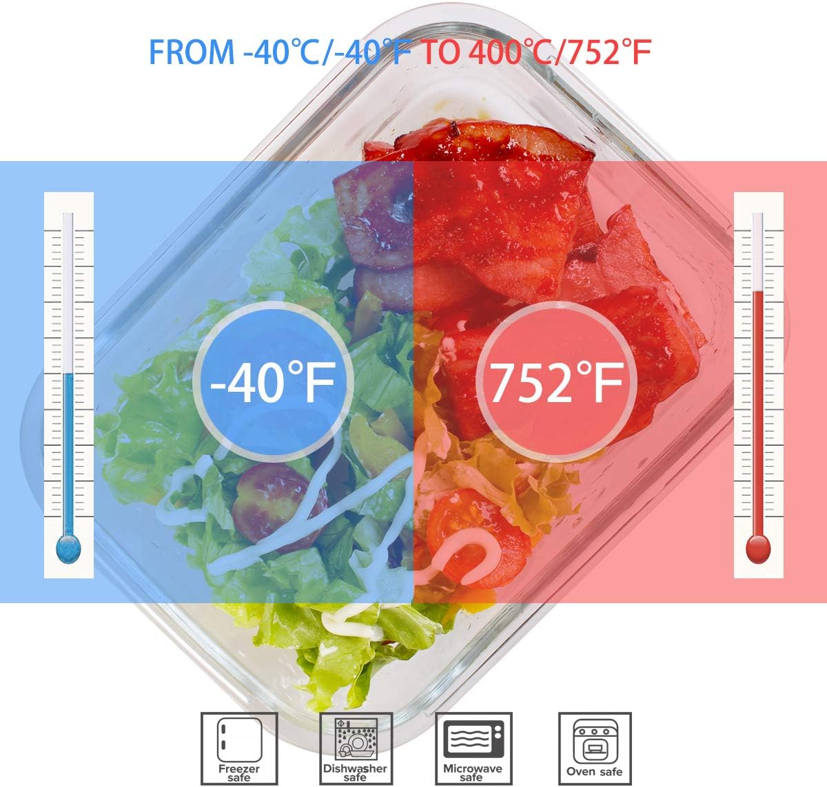 9 pack & 8 pack Glass food storage containers with lids,Glass meal prep containers