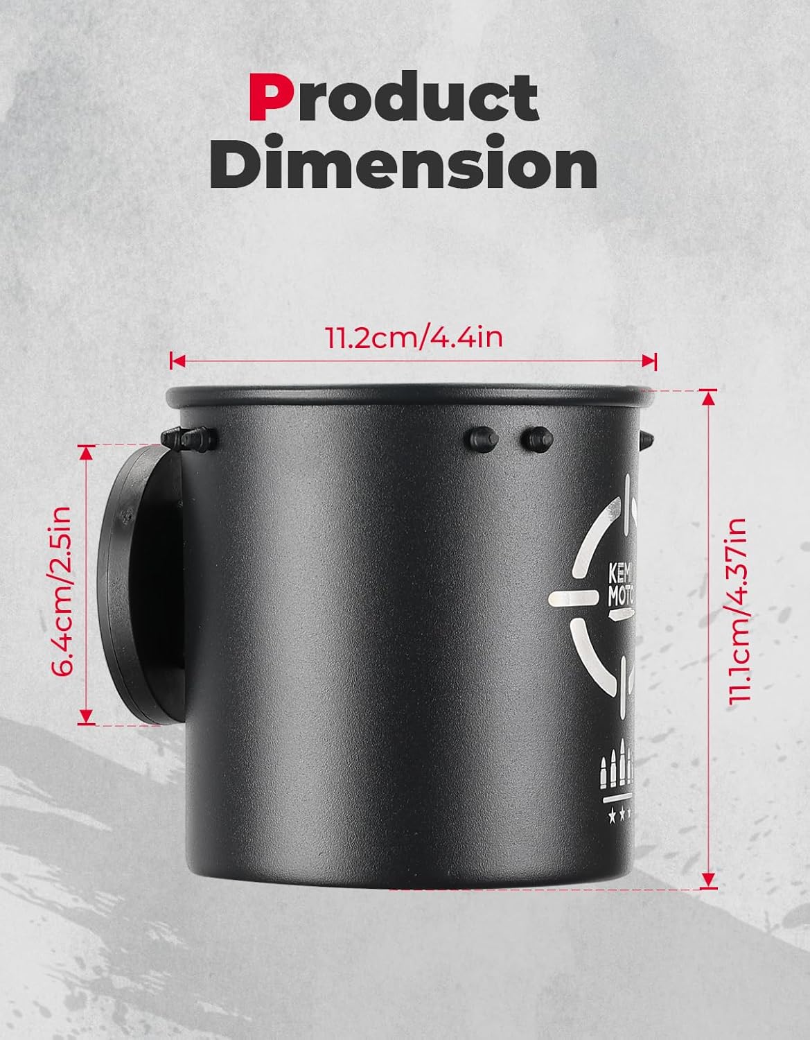 KEMIMOTO Magnetic Cup Holder, Magnetic Drink Holder for All Kinds of Cups and Bottles with a Diameter of 2.67"-3.85", Magnet Bottle Holder for Tractor Mower Truck School Bus Treadmill, Metal Surface