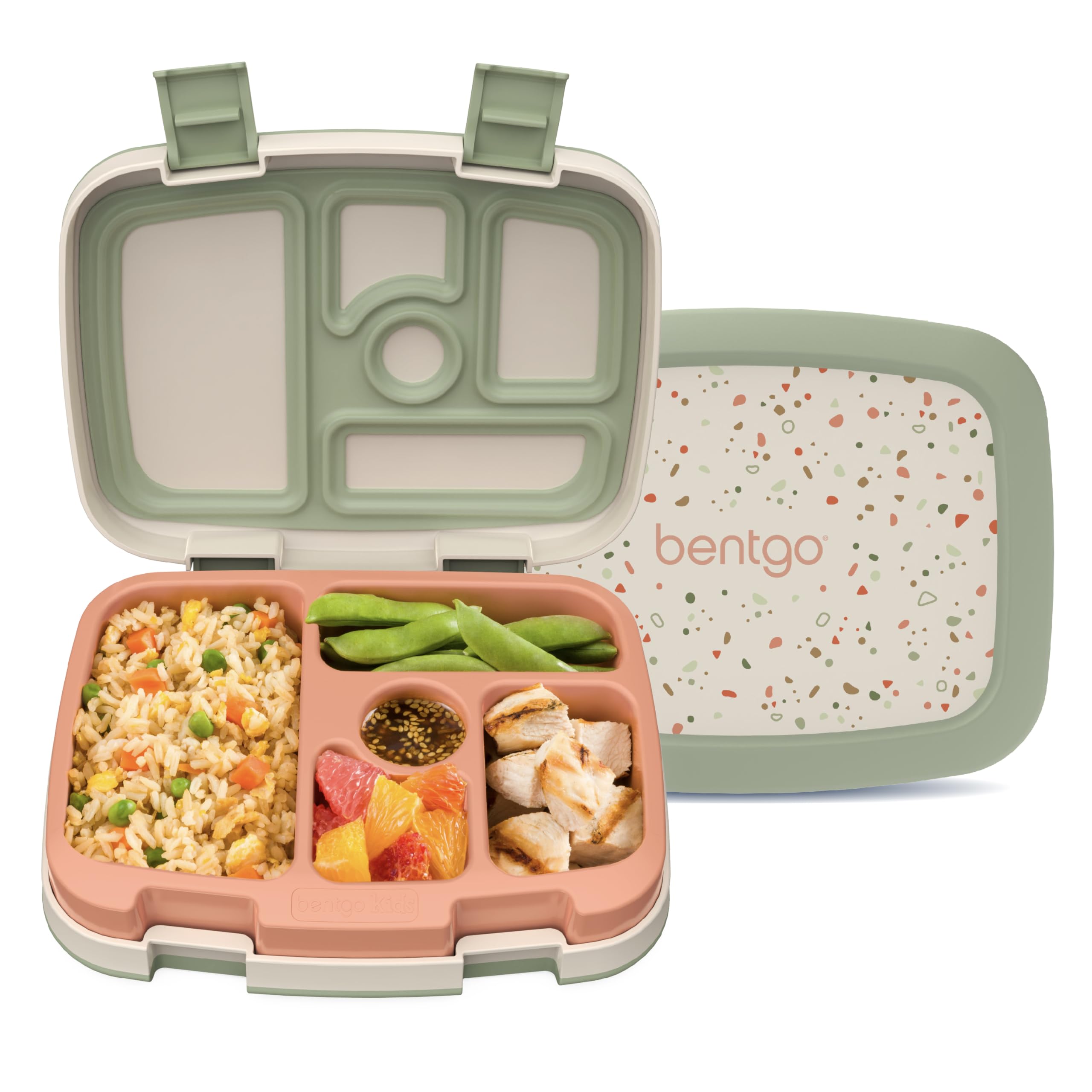 Bentgo Kids Prints Leak-Proof, 5-Compartment Bento-Style Kids Lunch Box - Ideal Portion Sizes for Ages 3-7, Durable, Drop-Proof, Dishwasher Safe, & PFAS & BPA-Free Materials (Unicorn)