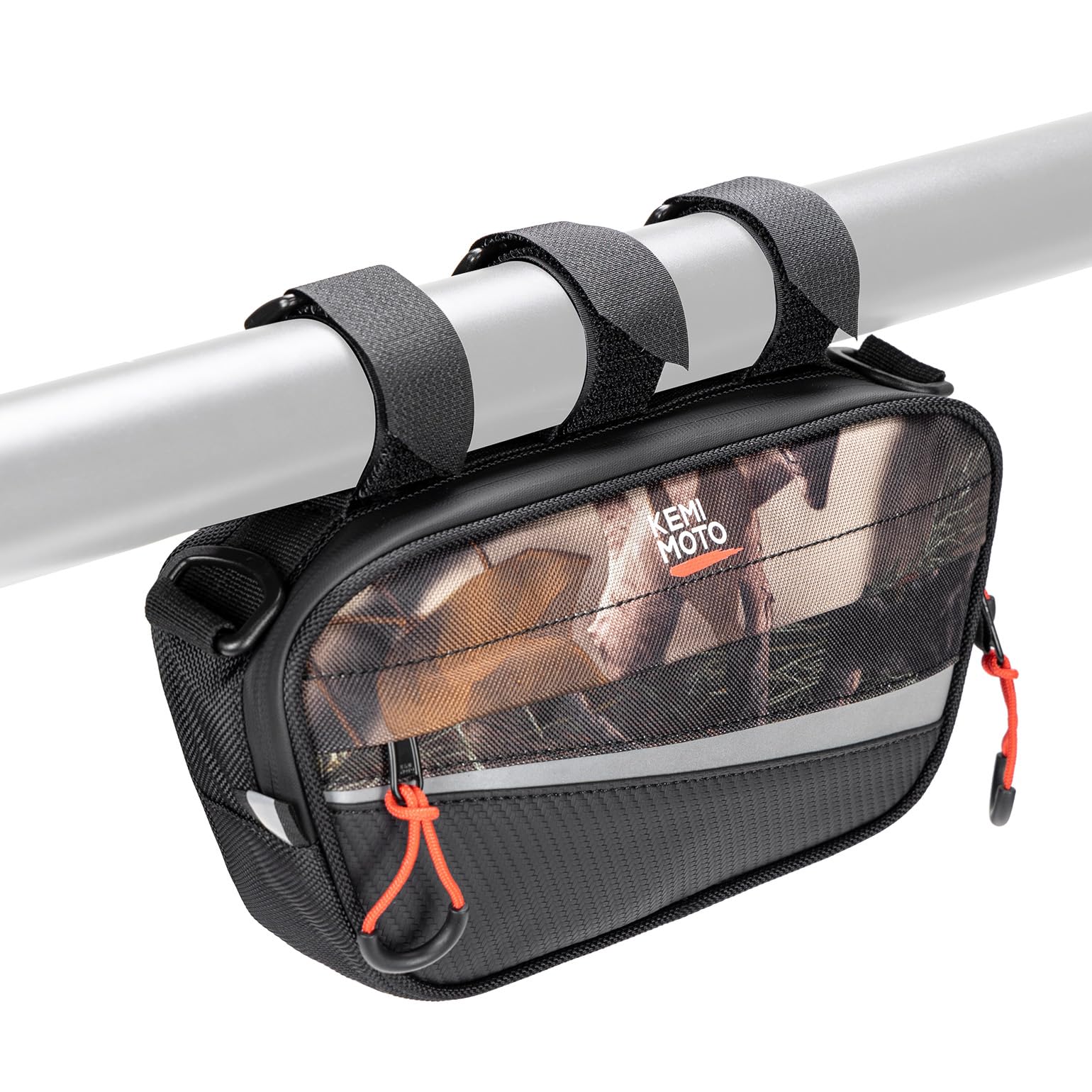 KEMIMOTO UTV Roll Cage Storage Bag Universal 1680D Grab Handle Storage Bag Dimensions 11" x 5" Side by Side Accessories Compatible with UTV, ATV, Golf Cart, Bike, Off-road Vehicle