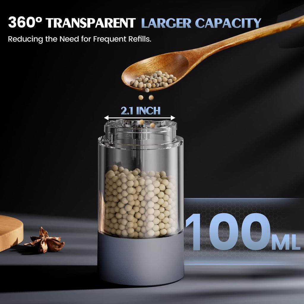 Electric Salt and Pepper Grinder Set Automatic Battery Pepper Mill Shakers Adjustable Coarseness Upgraded Larger Capacity with Led Home and Kitchen Appliances Birthday Gifts for Women Mom