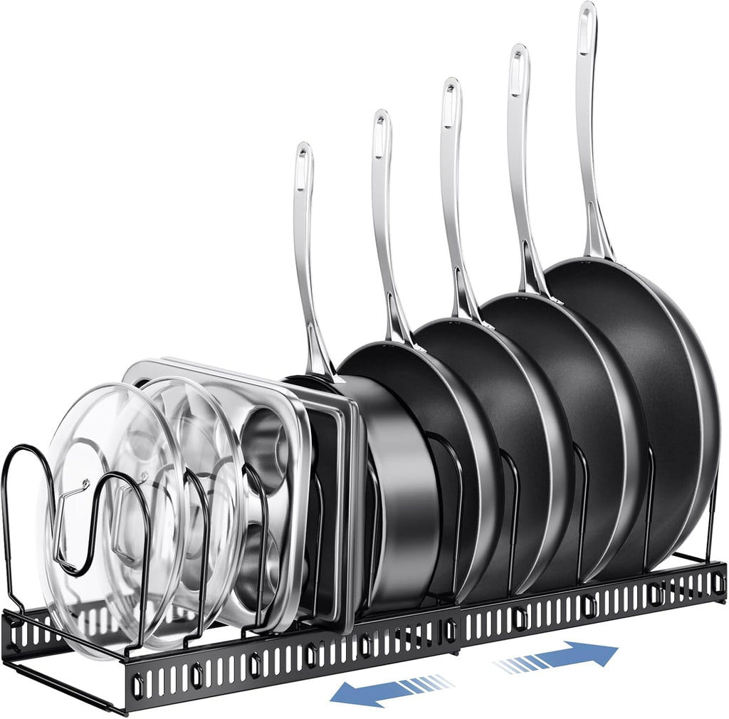 ORDORA Pots and Pans Organizer under Cabinet with Pot Lid Organizer