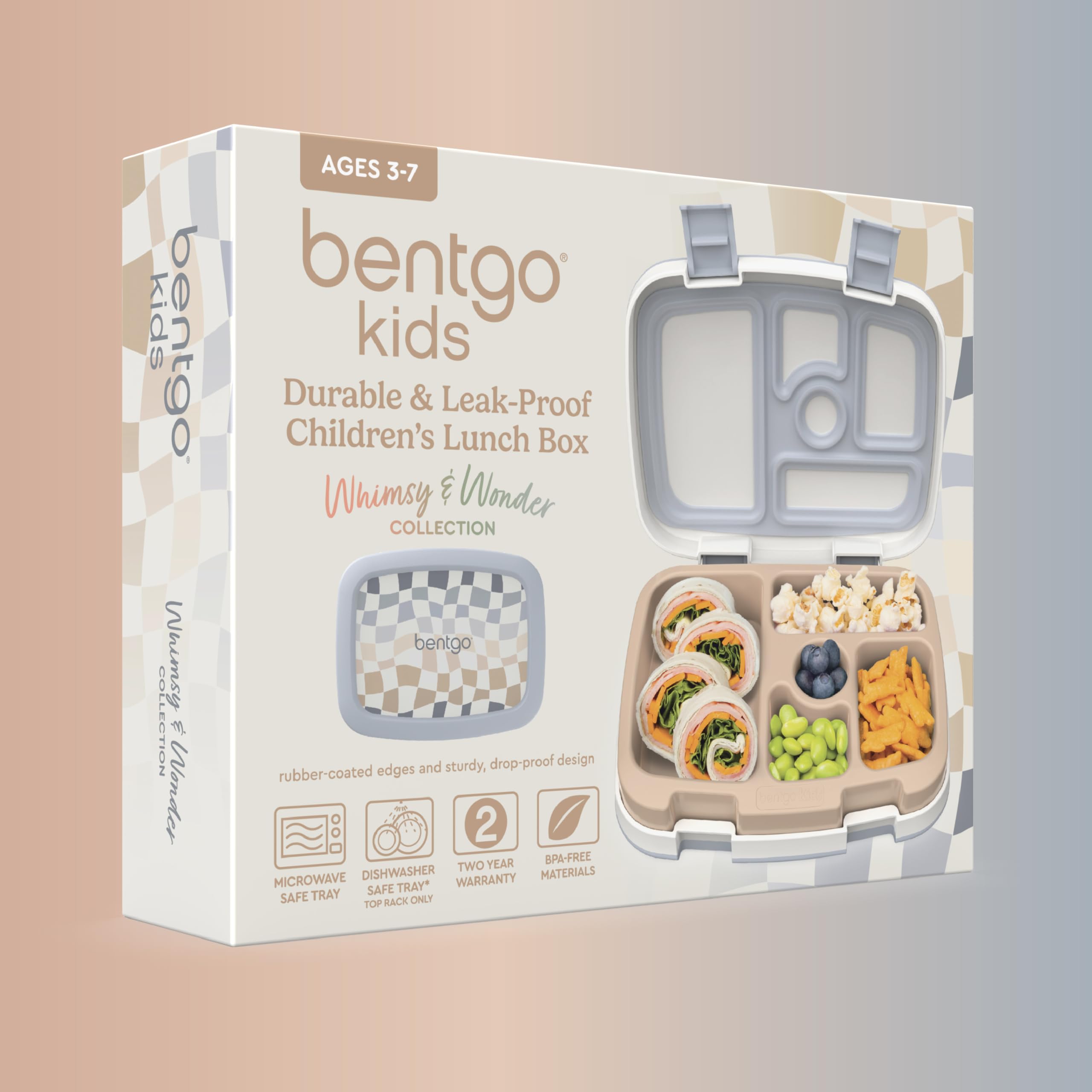 Bentgo Kids Prints Leak-Proof, 5-Compartment Bento-Style Kids Lunch Box - Ideal Portion Sizes for Ages 3-7, Durable, Drop-Proof, Dishwasher Safe, & PFAS & BPA-Free Materials (Unicorn)
