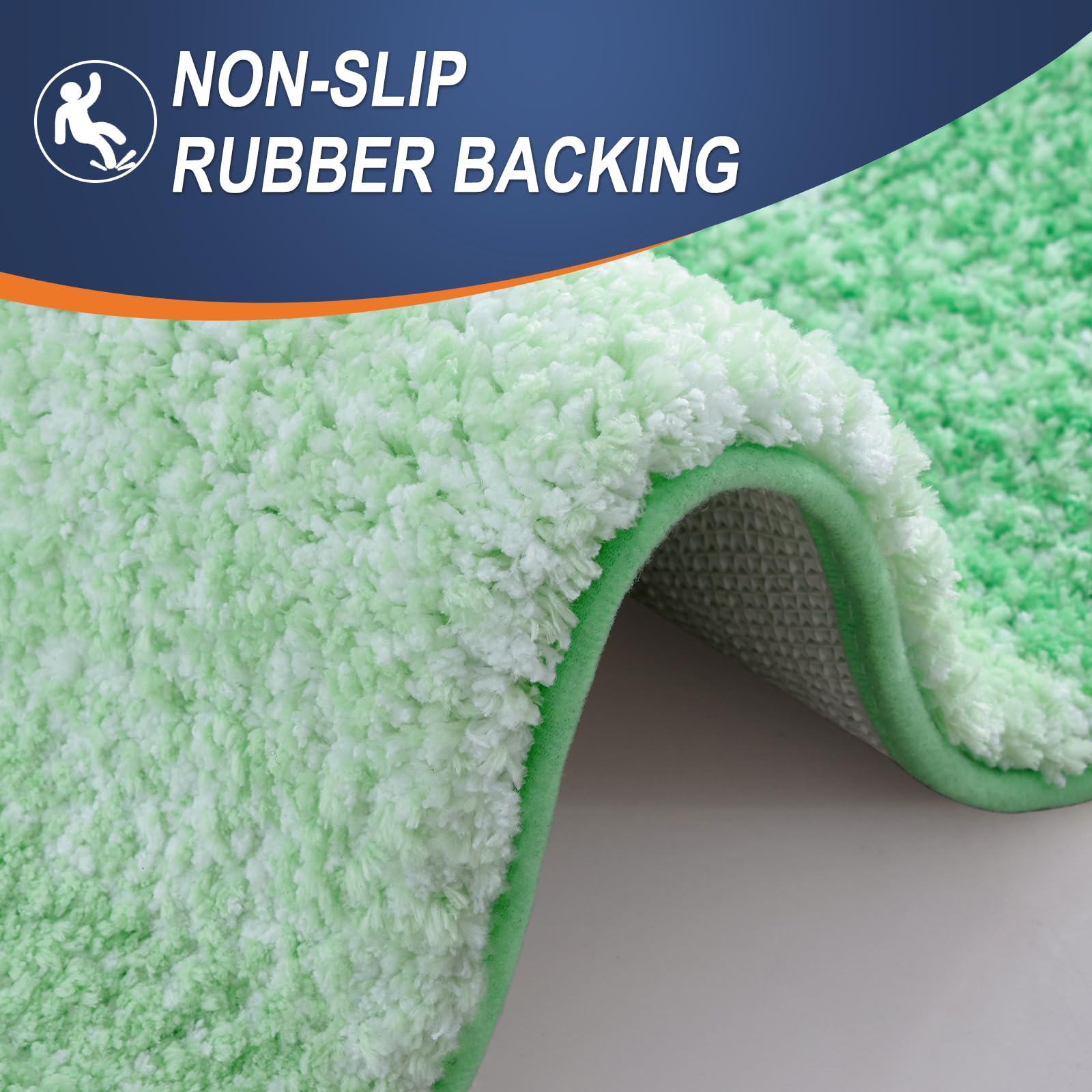 OLANLY Bathroom Rugs Sets 3 Piece, Soft Absorbent Microfiber Bath Mats and U-Shaped Contour Toilet Rug, Machine Wash Dry, Plush Shaggy Bath Mat Set for Bathroom (30"x20"+24"x16"+24"x20", Grey)