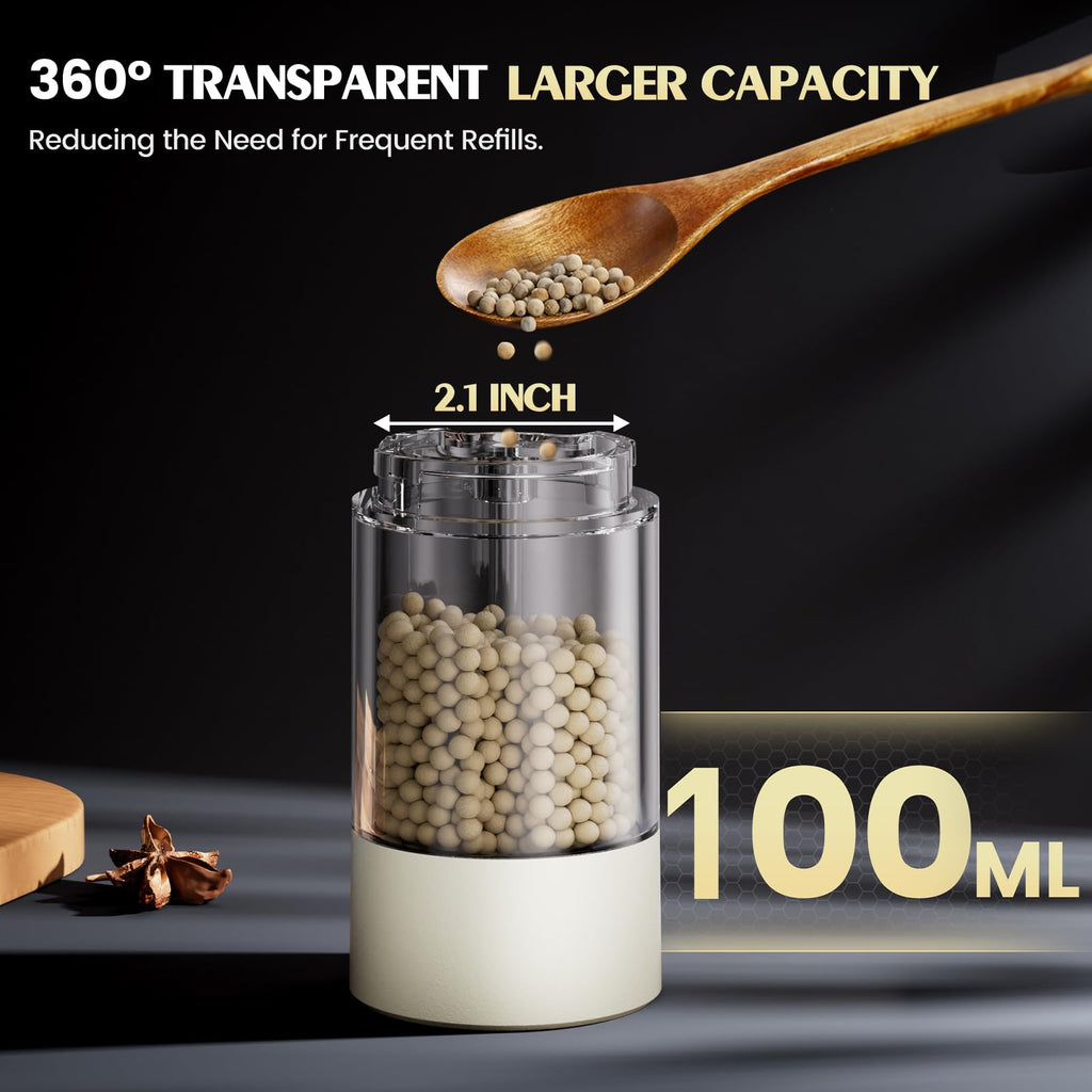 Electric Salt and Pepper Grinder Set Automatic Battery Pepper Mill Shakers Adjustable Coarseness Upgraded Larger Capacity with Led Home and Kitchen Appliances Birthday Gifts for Women Mom