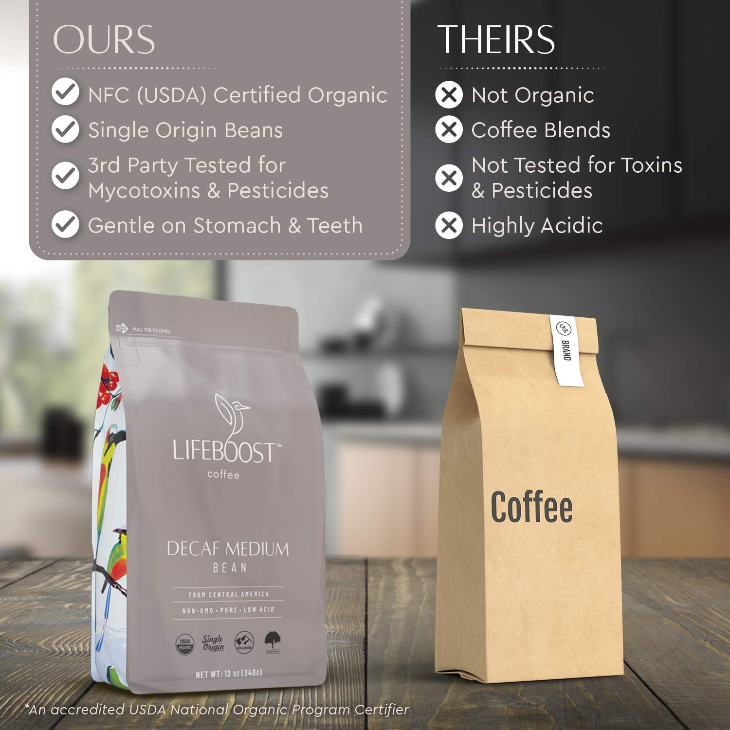Lifeboost Coffee Whole Bean Coffee - 3 Pack Bundle - Low Acid Dark Roast, Medium Roast & Decaf