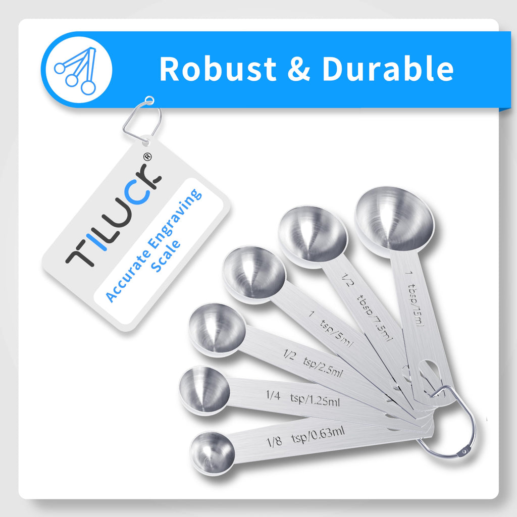 TILUCK Stainless Steel Measuring Cups & Spoons Set, Cups and Spoons,Kitchen Gadgets for Cooking & Baking (10)