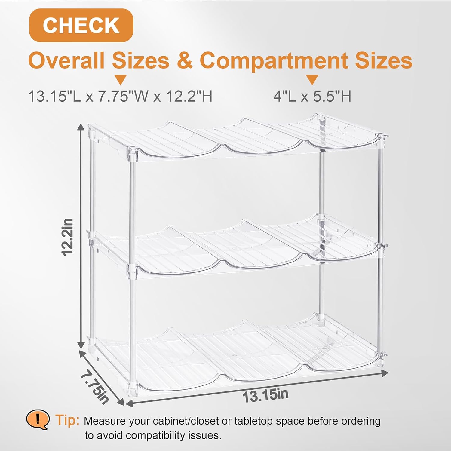 Homecor Large Utensil Drawer Organizer for Kitchen & Water Bottle Organizer for Stanley 40 oz Tumbler