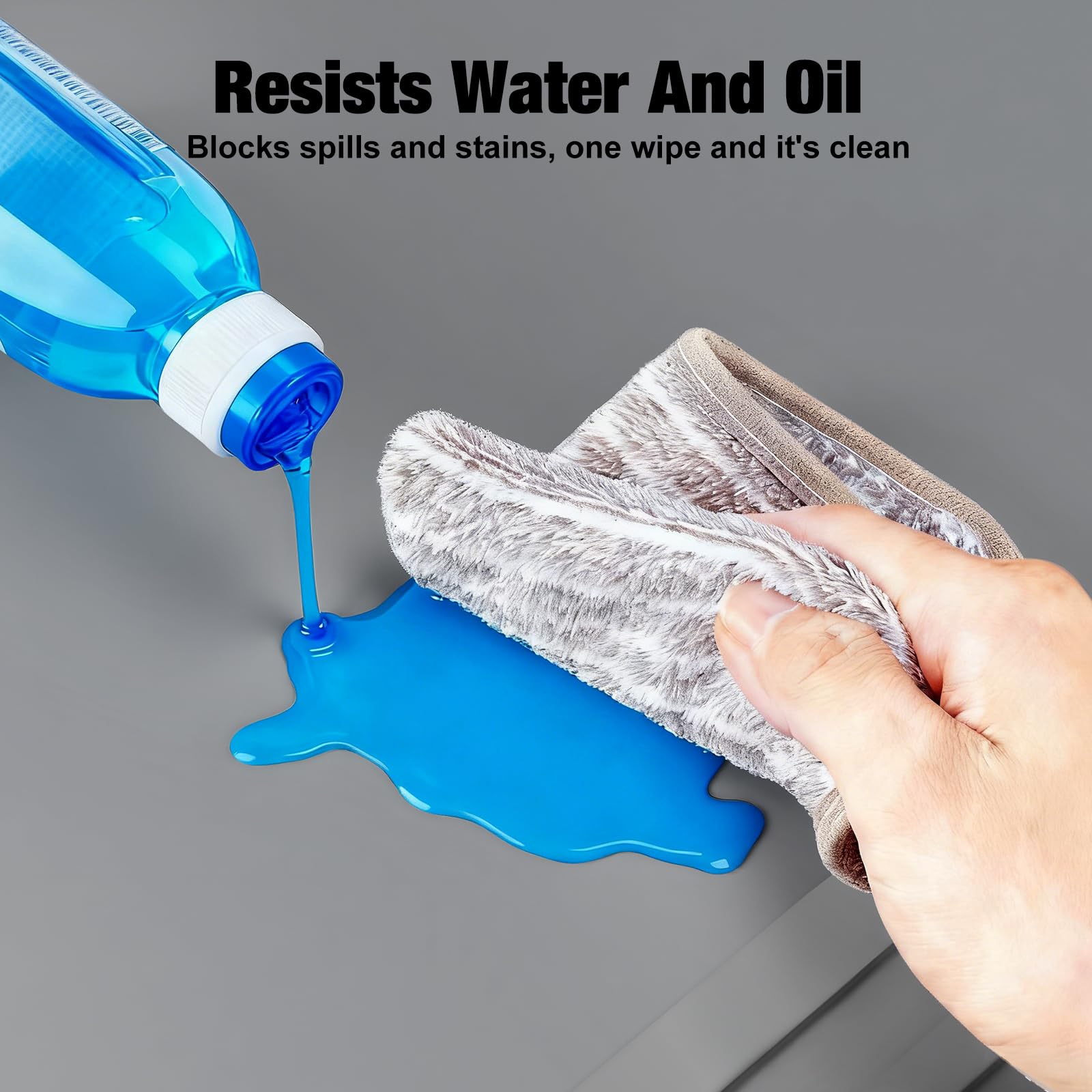 Aisslro Under Sink Mat 22" X 19", Waterproof Silicone Cabinet Protector with Raised Edge, Kitchen & Bathroom Leak Tray, Shelf Liner & Pet Feeding Mat for Dog Cat Food Mats, Light Gray