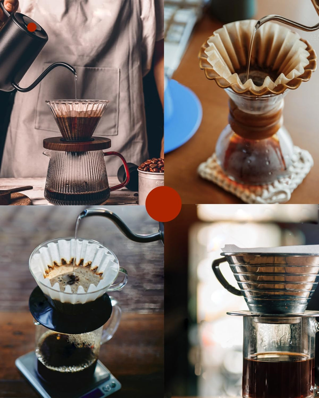 1-2 Cup Small Coffee Filters,100 Count Disposable Basket Coffee Filter Paper, Compatible with Kalita Wave Dripper 155 Series, Single Serve Coffee Pot, Pour Over and Drip Coffee Maker, For 1-2 People