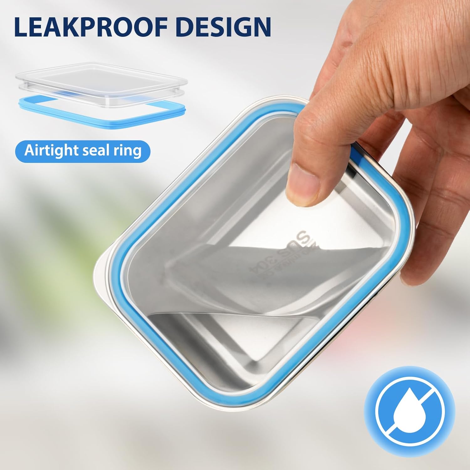 Freshmage 8 Compartment Stainless Steel Snack Containers and 2 Pack Reusable Food Storage Snackle