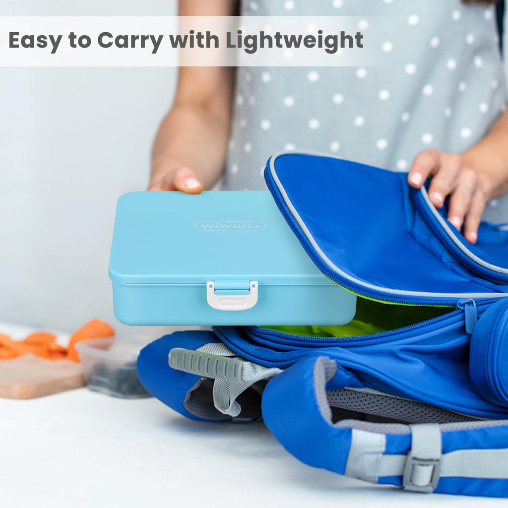 Snack Box Container for Kids Adults Reusable Snackle Box with Adjustable Dividers Airtight Snack Organizer with Compartents Toddler Bento Lunch Box Leak Proof for Office,School,Travel,Outdoor