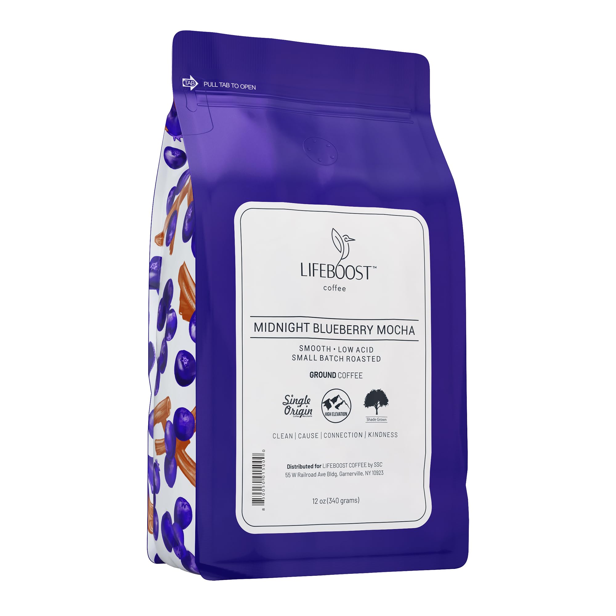 Lifeboost French Vanilla Ground Coffee - Non-GMO Low Acid Single Origin USDA Organic Coffee - Third Party Tested For Mycotoxins & Pesticides - 12 Ounces
