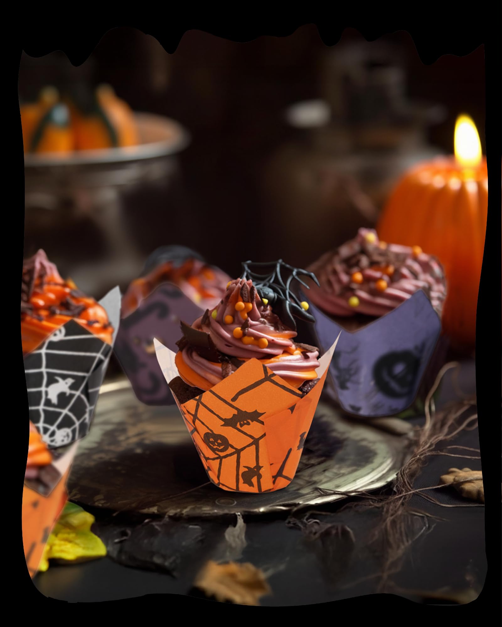 200pcs Natural Mini Tulip Cupcake Liners for Baking Cups, Unbleached, Greaseproof EU Parchment paper, Mini Tulip Muffin Liners for Party, Christmas, Valentines