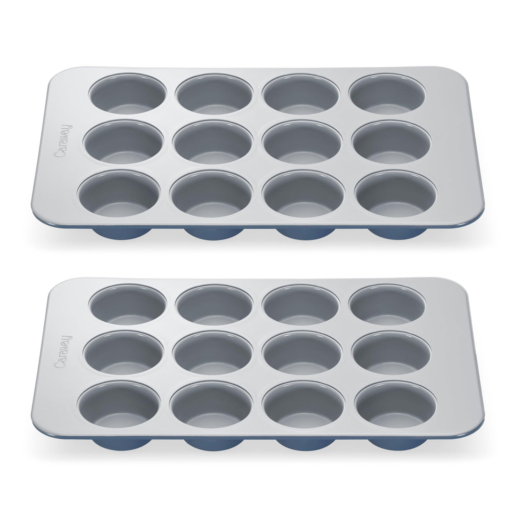 Caraway Non-Stick Ceramic 12-Cup Muffin Pan - Naturally Slick Ceramic Coating - Non-Toxic, PTFE & PFOA Free - Perfect for Cupcakes, Muffins, and More - Cream