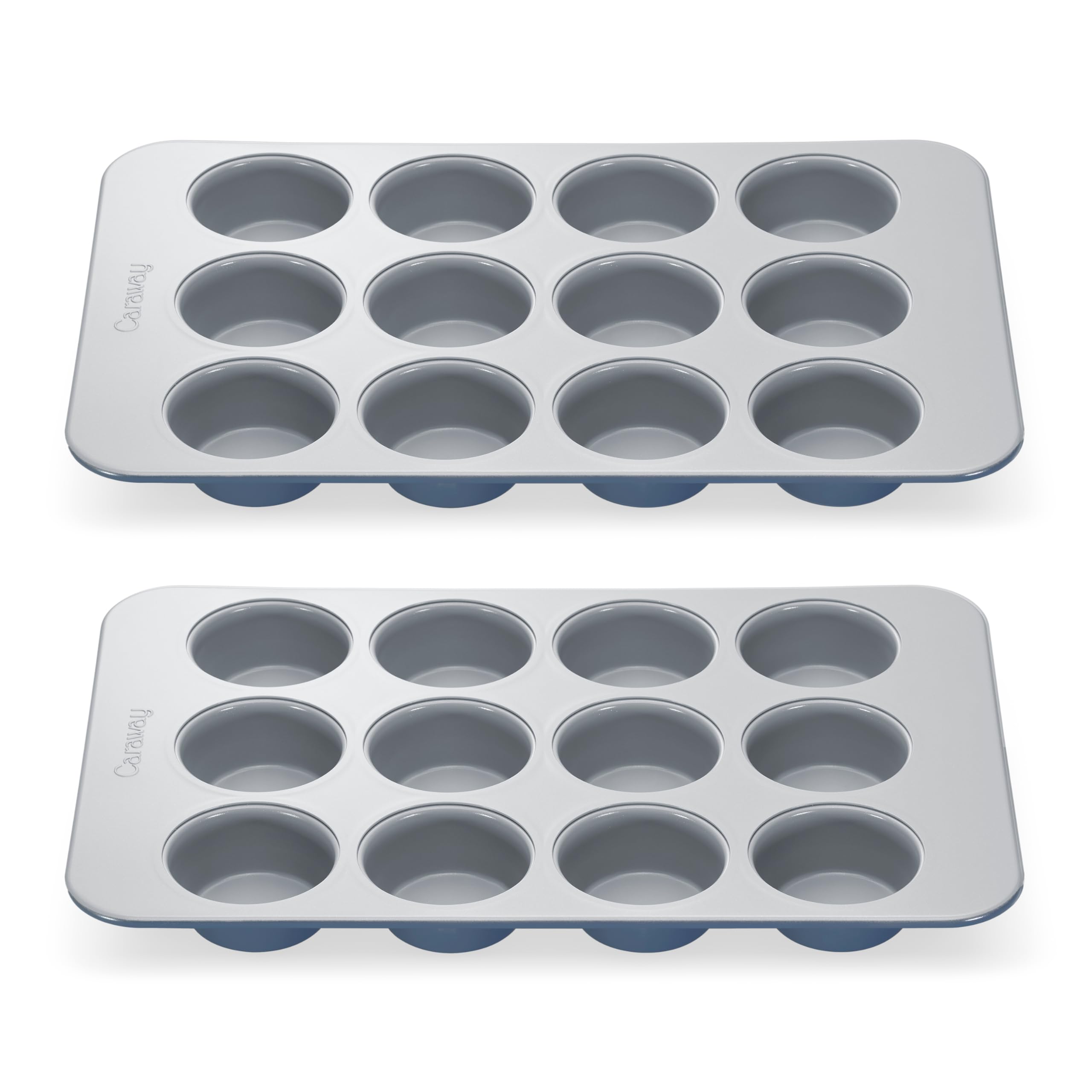 Caraway Non-Stick Ceramic 12-Cup Muffin Pan - Naturally Slick Ceramic Coating - Non-Toxic, PTFE & PFOA Free - Perfect for Cupcakes, Muffins, and More - Cream