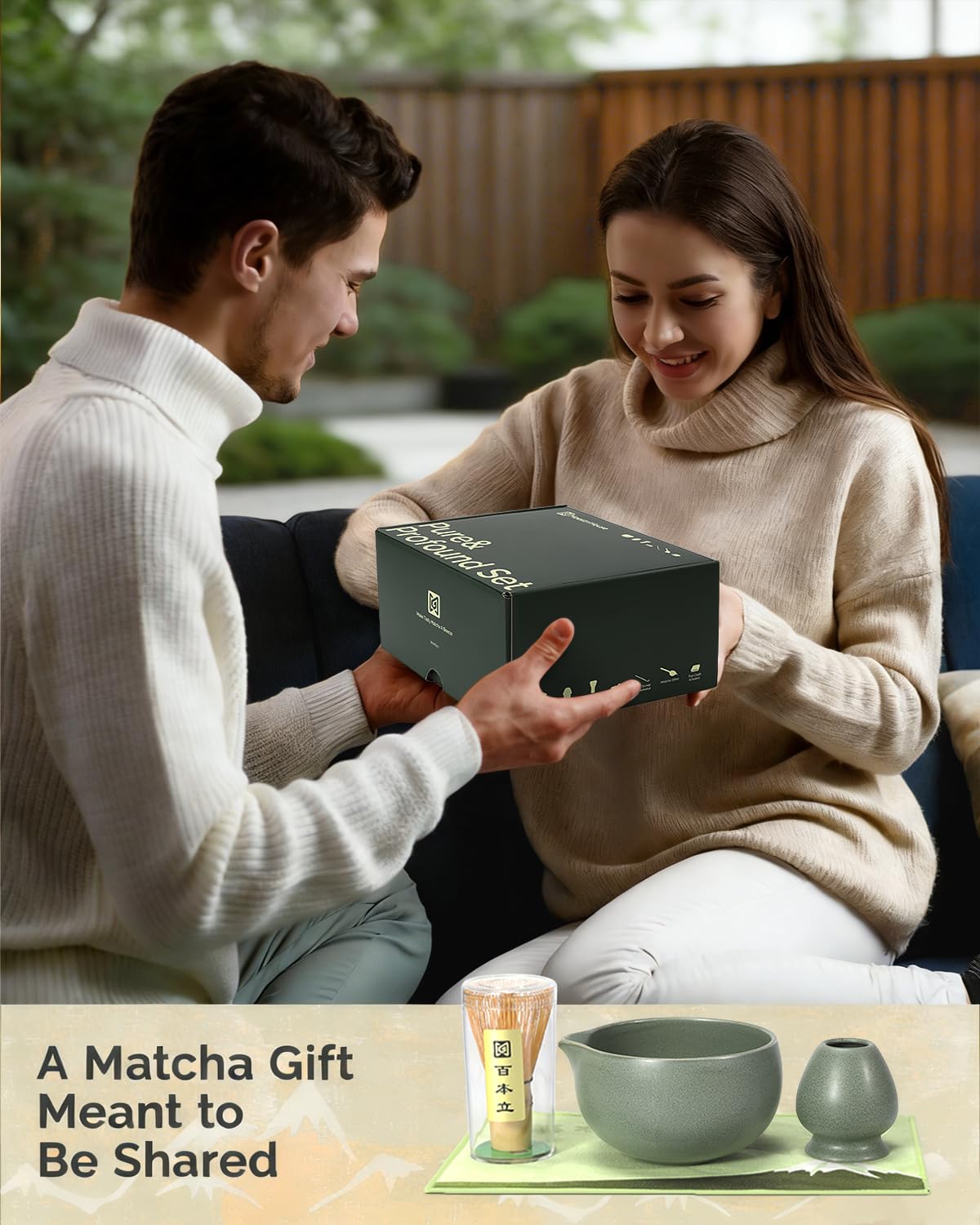 Maestri House Pink Matcha Whisk Set, 7-Pc Complete Matcha Kit with Spouted Ceramic Bowl, Bamboo Whisk and Holder, Scoop, Spoon Rest & Sifter, Tea Cloth – Ideal Gift for Matcha Lovers (Pink)