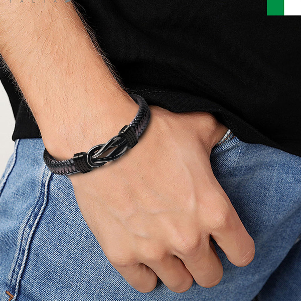 Bracelets Gifts for Men: Valentines Day Gifts for Him Leather Couples Bracelets Anniversary Romantic Gifts for Boyfriend Husband from Wife Valentine's Birthday Christmas