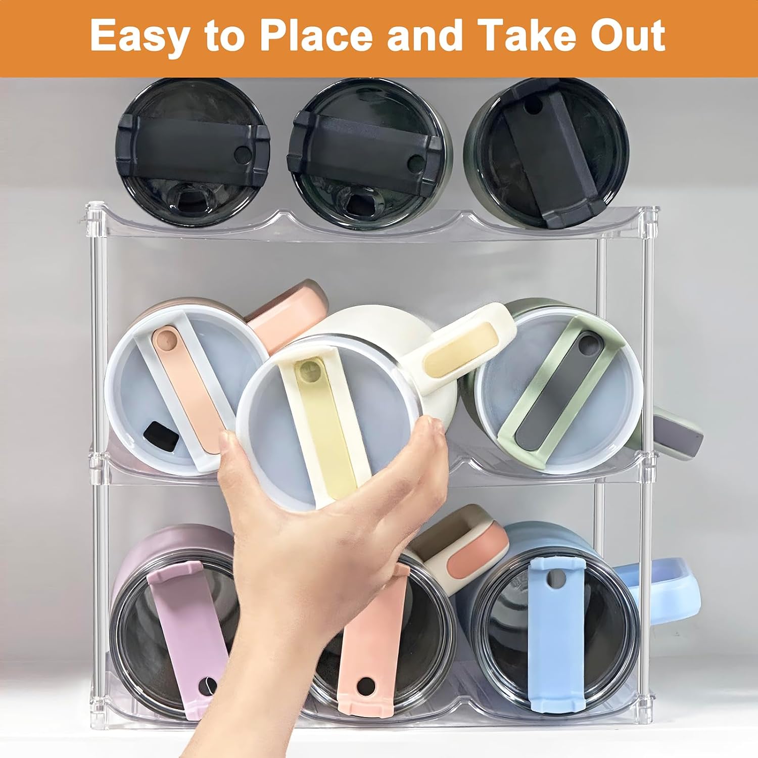 Homecor Silverware Organizer & Water Bottle Organizer for Stanley 40 oz Tumbler