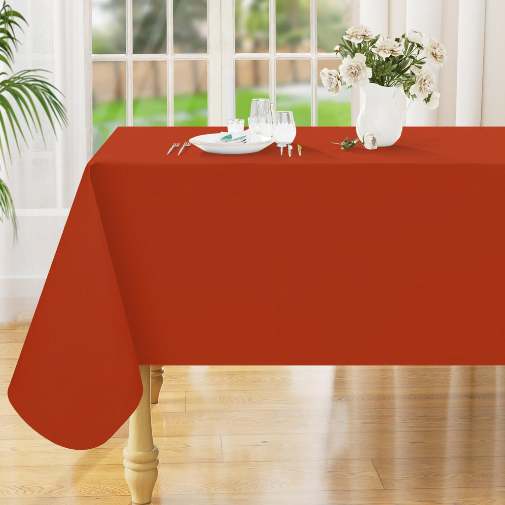 Smiry Rectangle Table Cloth 60x84 Inch, Waterproof Wipeable Vinyl Tablecloths Protector, Oil Spill Proof Plastic Table Cover for Dining, Picnic, Camping, Outdoor, Clear